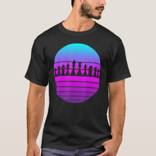 Chess Game Piecks Chess Player Retro T-shirt