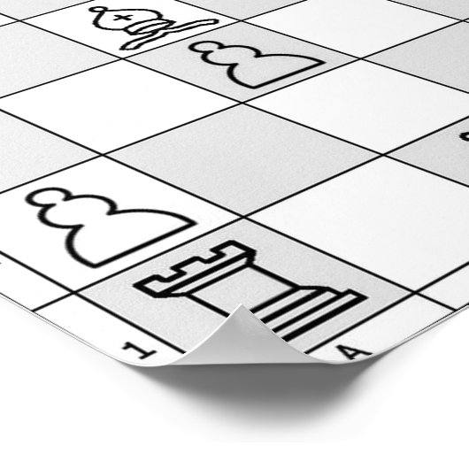 Chess Game Poster acht (Hoek)