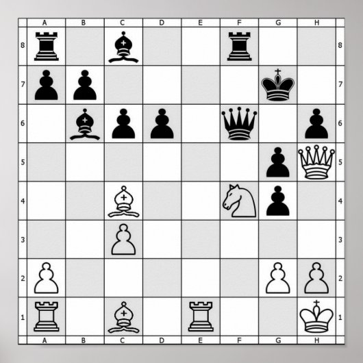 Chess Game Poster acht (Voorkant)
