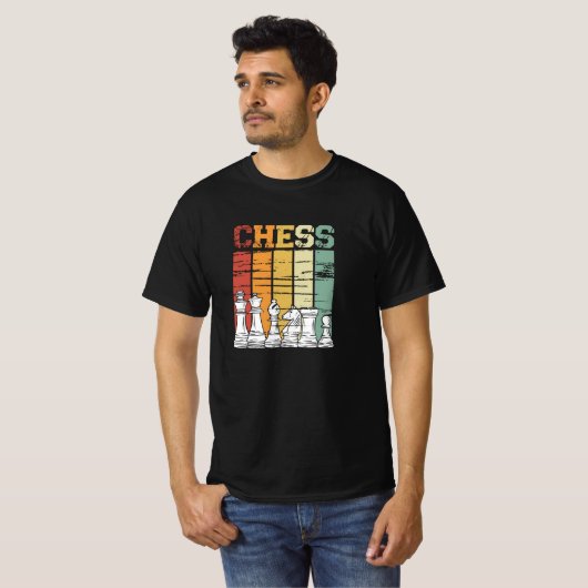 Chess game retro  t-shirt (Voorkant volledig)