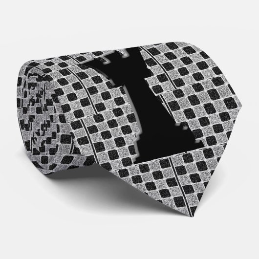 Chess Game Rook en Board Stropdas (Opgerold)