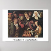 Chess Game van Lucas Van Leyden Poster (Voorkant)