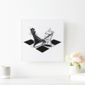 Chess Game Vierkante Klok (Huis)