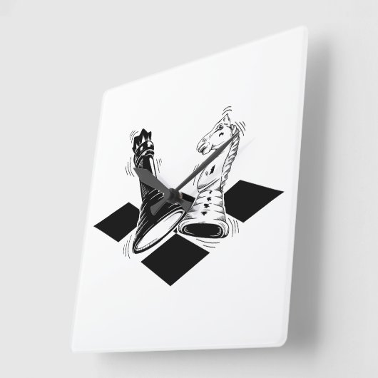 Chess Game Vierkante Klok (Hoek)