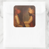 Chess Game Vierkante Sticker (Tas)