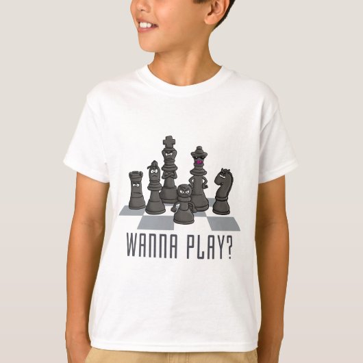chess gang they just wanna play t-shirt (Voorkant)