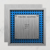 Chess; geborsteld metaal kaart (Voorkant / Achterkant)