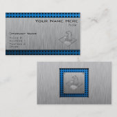 Chess; geborsteld metaal visitekaartje (Voorkant / Achterkant)