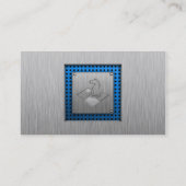 Chess; geborsteld metaal visitekaartje (Achterkant)