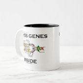 Chess Genes Inside DNA Replication Humor Tweekleurige Koffiemok (Voorkant links)