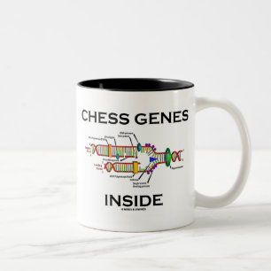 Chess Genes Inside DNA Replication Humor Tweekleurige Koffiemok
