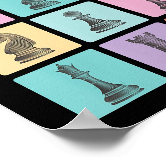 Chess Gift | I Really Love The Chess Pieces Poster (Hoek)