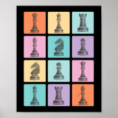 Chess Gift | I Really Love The Chess Pieces Poster (Voorkant)