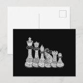 Chess Gift | Ik hou echt van de schaakstukken Aankondigingskaart (Voorkant / Achterkant)