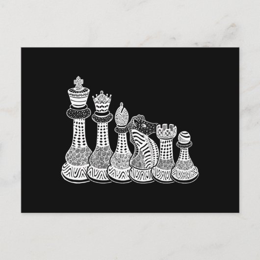 Chess Gift | Ik hou echt van de schaakstukken Aankondigingskaart (Voorkant)