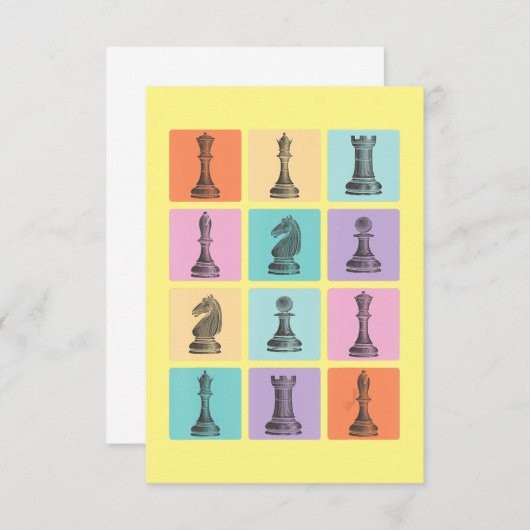 Chess Gift | Ik hou echt van de schaakstukken Bedankkaart (Voorkant / Achterkant)