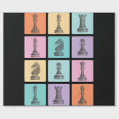 Chess Gift | Ik hou echt van de schaakstukken Cadeaupapier (Vlak)