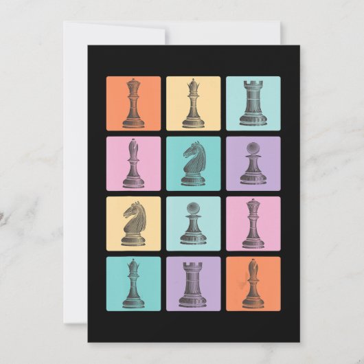 Chess Gift | Ik hou echt van de schaakstukken Feestdagenkaart (Voorkant)
