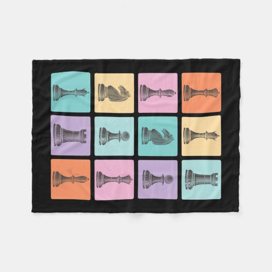 Chess Gift | Ik hou echt van de schaakstukken Fleece Deken (Voorkant (Horizontaal))