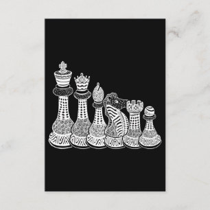 Chess Gift Ik hou echt van de schaakstukken Informatiekaartje