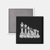 Chess Gift | Ik hou echt van de schaakstukken Magneet (Voorkant / Achterkant)
