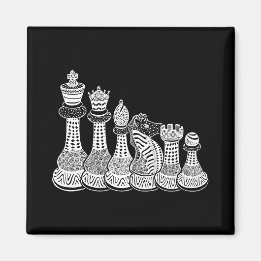 Chess Gift | Ik hou echt van de schaakstukken Magneet (Voorkant)