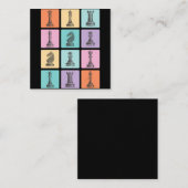 Chess Gift | Ik hou echt van de schaakstukken Vierkante Visitekaartje (Voorkant / Achterkant)