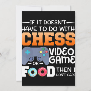 Chess Gift   Kaas-videospel of voedselontwerp Bedankkaart