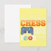 Chess Gift | Kaas videospel of voedselontwerp Bedankkaart (Voorkant / Achterkant)
