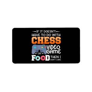 Chess Gift   Kaas-videospel of voedselontwerp Etiket