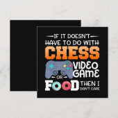 Chess Gift | Kaas-videospel of voedselontwerp Kaart (Voorkant / Achterkant)