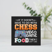 Chess Gift | Kaas-videospel of voedselontwerp Kaart (Staand voorkant)