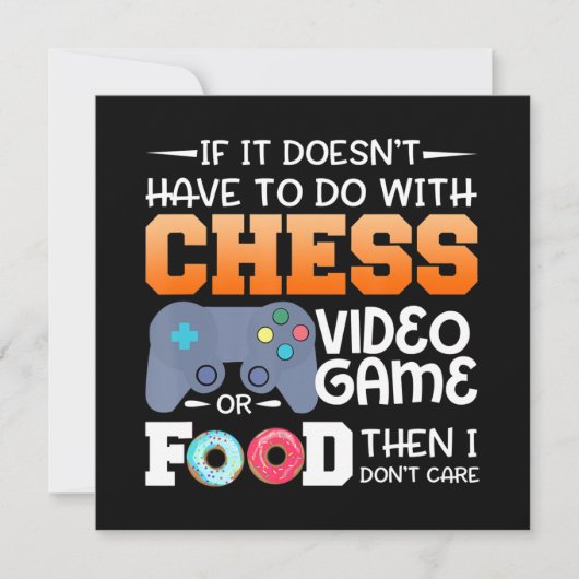 Chess Gift | Kaas-videospel of voedselontwerp Kaart (Voorkant)