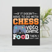 Chess Gift | Kaas-videospel of voedselontwerp Kaart (Staand voorkant)