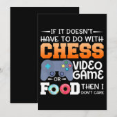 Chess Gift | Kaas-videospel of voedselontwerp Kaart (Voorkant / Achterkant)