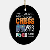 Chess Gift | Kaas-videospel of voedselontwerp Keramisch Ornament (Rechts)