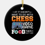 Chess Gift | Kaas-videospel of voedselontwerp Keramisch Ornament (Voorkant)