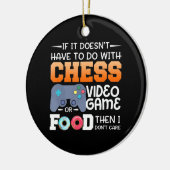 Chess Gift | Kaas-videospel of voedselontwerp Keramisch Ornament (Links)