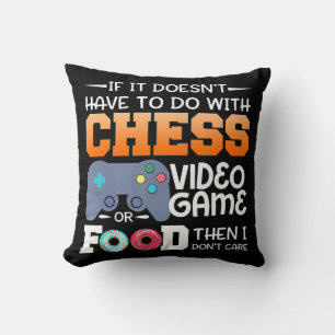 Chess Gift Kaas videospel of voedselontwerp Kussen