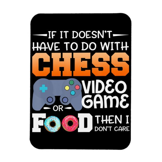Chess Gift | Kaas-videospel of voedselontwerp Magneet (Verticaal)