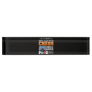 Chess Gift   Kaas-videospel of voedselontwerp Naambordje