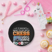 Chess Gift | Kaas videospel of voedselontwerp Papieren Bordje (Feest)