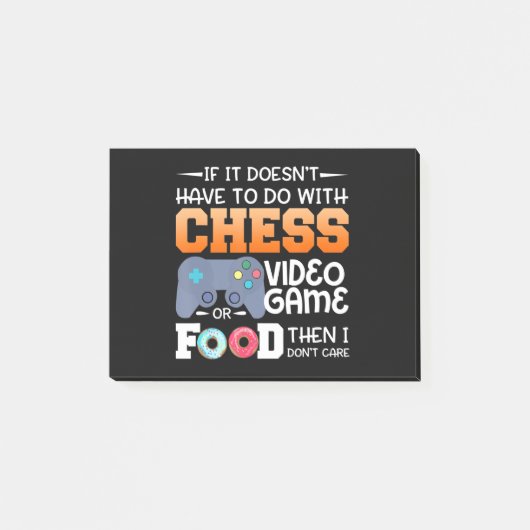 Chess Gift | Kaas-videospel of voedselontwerp Post-it® Notes (Voorkant)