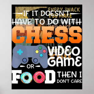 Chess Gift   Kaas-videospel of voedselontwerp Poster