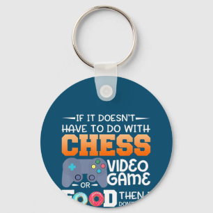 Chess Gift Kaas-videospel of voedselontwerp Sleutelhanger
