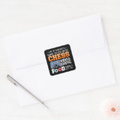 Chess Gift | Kaas-videospel of voedselontwerp Vierkante Sticker (Envelop)
