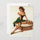 Chess Girl Pup Briefkaart (Voorkant / Achterkant)