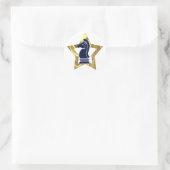 Chess Gold Star Rook Ronde Sticker (Tas)