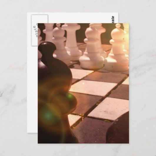 Chess Grandmaster Briefkaart (Voorkant / Achterkant)