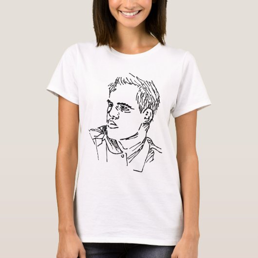 Chess Grandmaster Magnus Carlsen Portret T-shirt (Voorkant)
